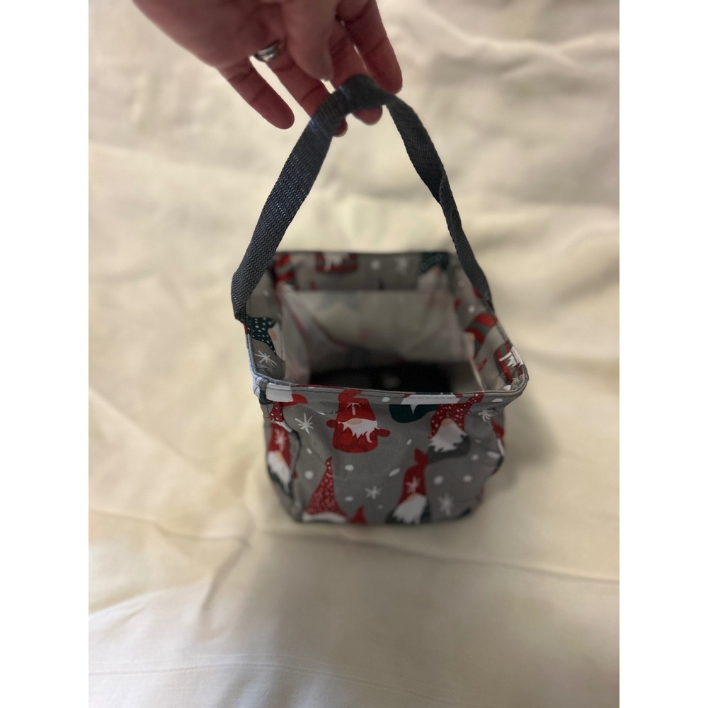 thirty-one Mini Square Utility Tote Christmas Gnome - Picture 2 of 6